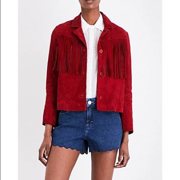 Maje Fringe Suede Jacket - Picture 7 of 8
